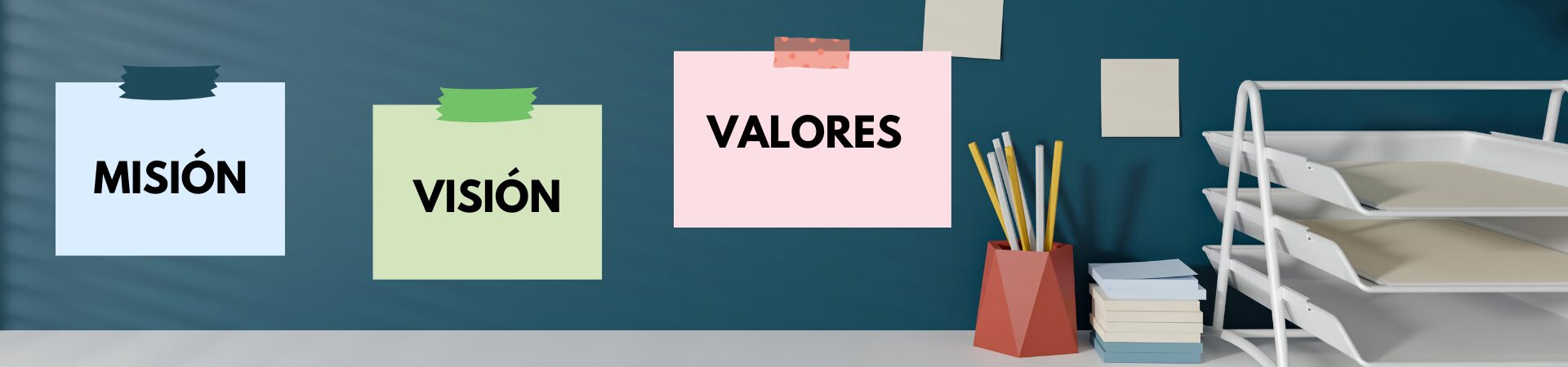 Ilustración de misión, visión y valores de Indomus